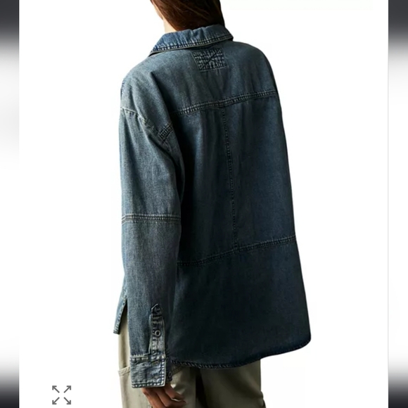 Free People Peyton Pullover Denim - Picture 2 of 4